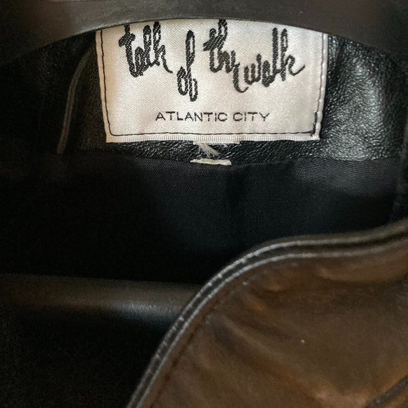 TALK OF THE WALK buttery soft black and white Leather Jacket - Picture 5 of 7